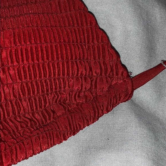 ZAFUL Dark Red Ruffled Triangle Bikini Set - Picture 4 of 4